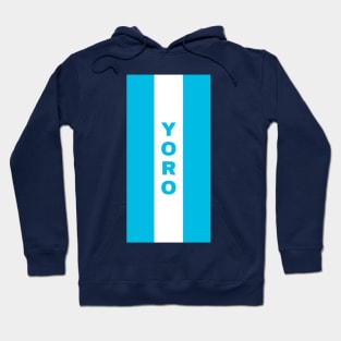 Yoro City in Honduras Flag Colors Vertical Hoodie